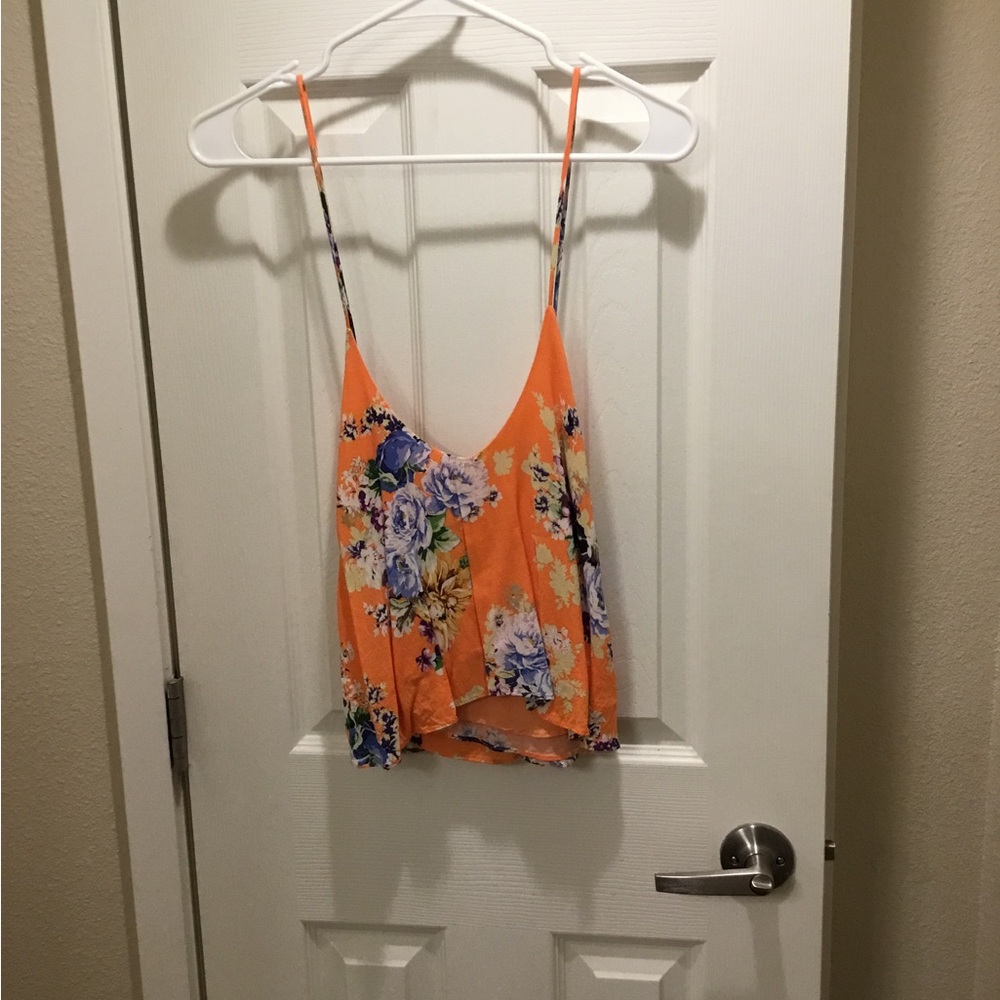 Cotton Candy Orange Floral Camisole